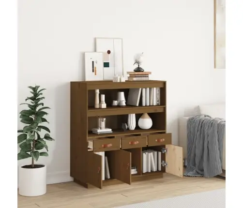 Augstais Skapītis, Brūns, 100X40X108,5 Cm, Priedes Masīvkoks Vidaxl Augstais Skapītis, Brūns, 100X40X108,5 Cm, Priedes Masīvkoks Vidaxl