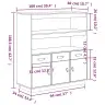Augstais Skapītis, Brūns, 100X40X108,5 Cm, Priedes Masīvkoks Vidaxl Augstais Skapītis, Brūns, 100X40X108,5 Cm, Priedes Masīvkoks Vidaxl