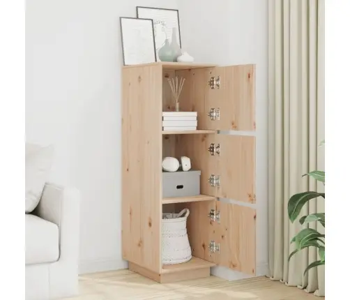 Augstais Skapītis, 34X40X108,5 Cm, Priedes Masīvkoks Vidaxl