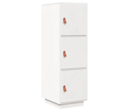 Komoda, Balta, 34X40X108,5cm Pušies Medienos Masyvas