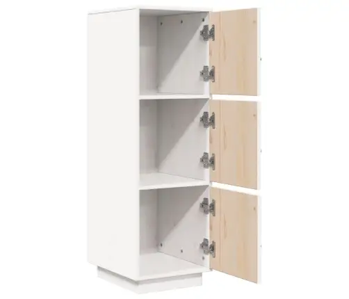 Komoda, Balta, 34X40X108,5cm Pušies Medienos Masyvas