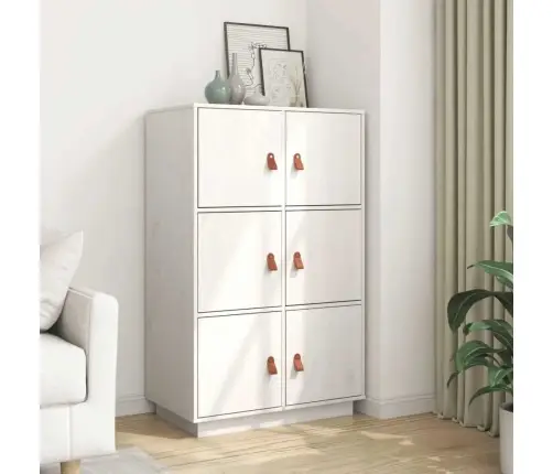 Kõrge Kapp, Valge, 67 X 40 X 108,5 cm Männipuit