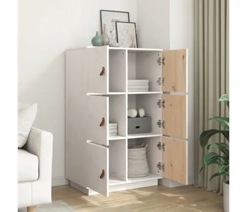 Kõrge Kapp, Valge, 67 X 40 X 108,5 cm Männipuit