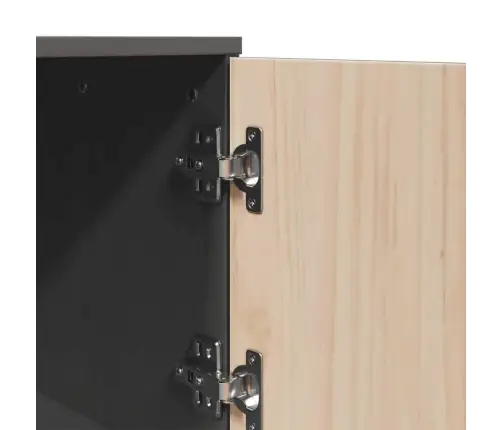 Augstais Skapītis, Pelēks, 67X40X108,5 Cm, Priedes Masīvkoks Vidaxl