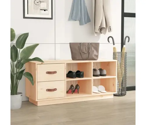 Apavu Skapītis, 100X34X45 Cm, Priedes Masīvkoks Vidaxl