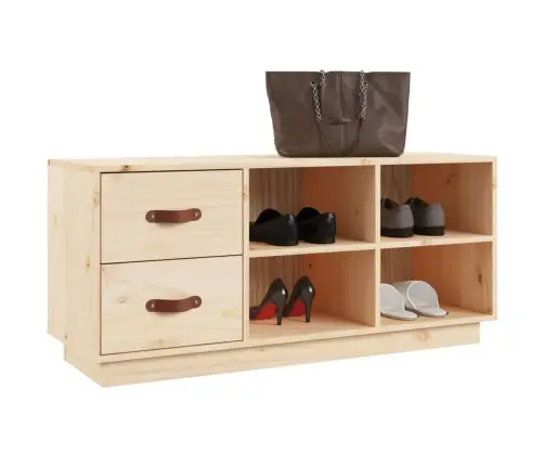 Apavu Skapītis, 100X34X45 Cm, Priedes Masīvkoks Vidaxl