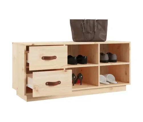 Apavu Skapītis, 100X34X45 Cm, Priedes Masīvkoks Vidaxl