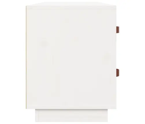 Apavu Skapītis, Balts, 100X34X45 Cm, Priedes Masīvkoks Vidaxl