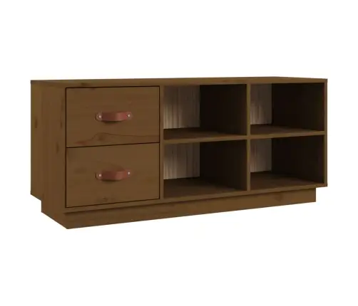 Apavu Skapītis, Medus Brūns, 100X34X45 Cm, Priedes Masīvkoks Vidaxl