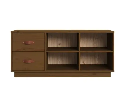 Apavu Skapītis, Medus Brūns, 100X34X45 Cm, Priedes Masīvkoks Vidaxl