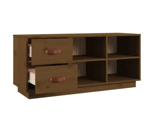 Apavu Skapītis, Medus Brūns, 100X34X45 Cm, Priedes Masīvkoks Vidaxl