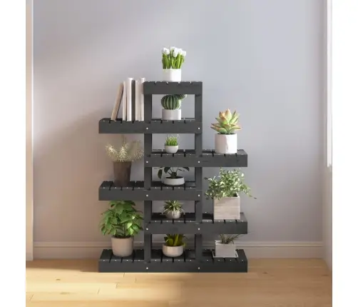 Augu Plaukts, Pelēks, 85X25X109,5 Cm, Priedes Masīvkoks Vidaxl Augu Plaukts, Pelēks, 85X25X109,5 Cm, Priedes Masīvkoks Vidaxl