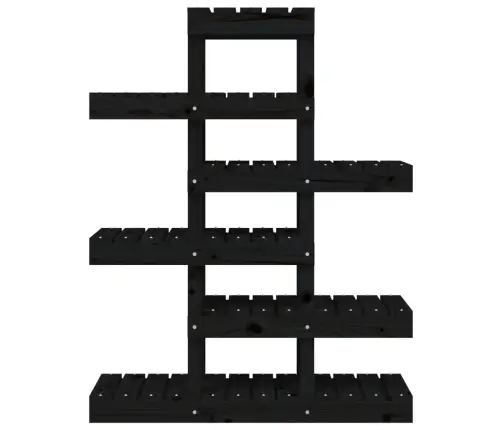 Augu Plaukts, Melns, 85X25X109,5 Cm, Priedes Masīvkoks Vidaxl Augu Plaukts, Melns, 85X25X109,5 Cm, Priedes Masīvkoks Vidaxl