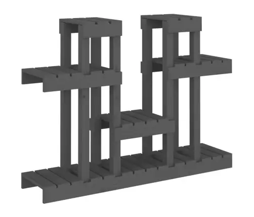 Augu Plaukts, Pelēks, 104,5X25X77,5 Cm, Priedes Masīvkoks Vidaxl Augu Plaukts, Pelēks, 104,5X25X77,5 Cm, Priedes Masīvkoks Vidaxl