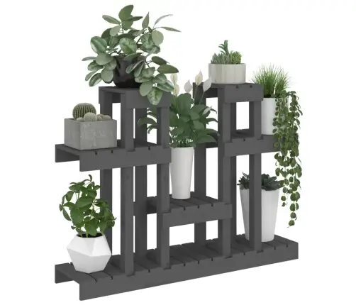 Augu Plaukts, Pelēks, 104,5X25X77,5 Cm, Priedes Masīvkoks Vidaxl Augu Plaukts, Pelēks, 104,5X25X77,5 Cm, Priedes Masīvkoks Vidaxl