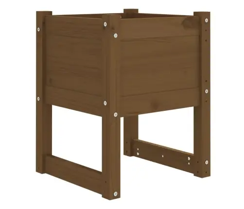 Puķu Kastes, 2 Gab., Brūnas, 40X40X52,5 Cm, Priedes Masīvkoks Vidaxl