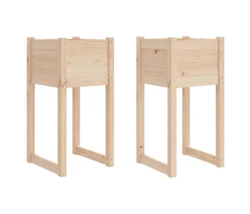 Taimekastid, 2 Tk, 40X40X81 cm Toekas Männipuit