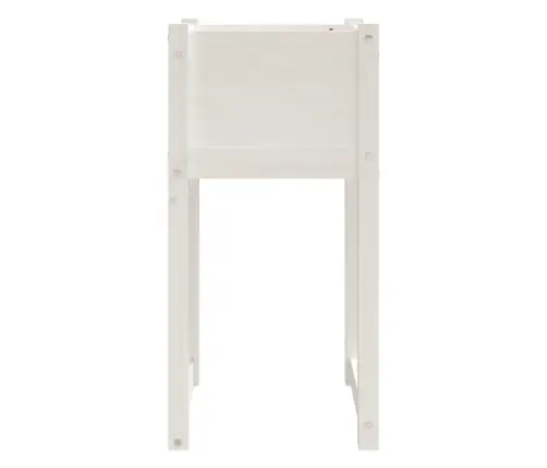 Puķu Kastes, 2 Gab., Baltas, 40X40X81 Cm, Priedes Masīvkoks Vidaxl