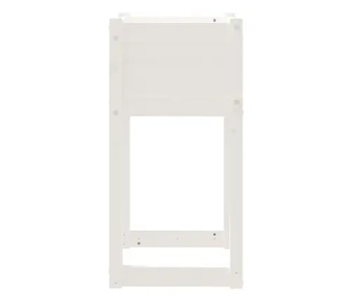 Puķu Kastes, 2 Gab., Baltas, 40X40X81 Cm, Priedes Masīvkoks Vidaxl