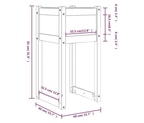 Puķu Kastes, 2 Gab., Baltas, 40X40X81 Cm, Priedes Masīvkoks Vidaxl