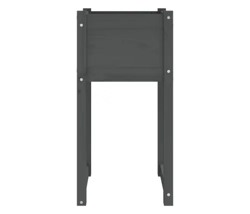 Puķu Kastes, 2 Gab., Pelēkas, 40X40X81 Cm, Priedes Masīvkoks Vidaxl