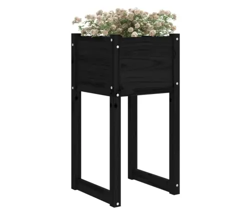 Taimekast, Must, 40X40X81 cm Toekas Männipuit