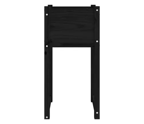 Loveliai, 2Vnt., Juodi, 40X40X81cm Pušies Medienos Masyvas