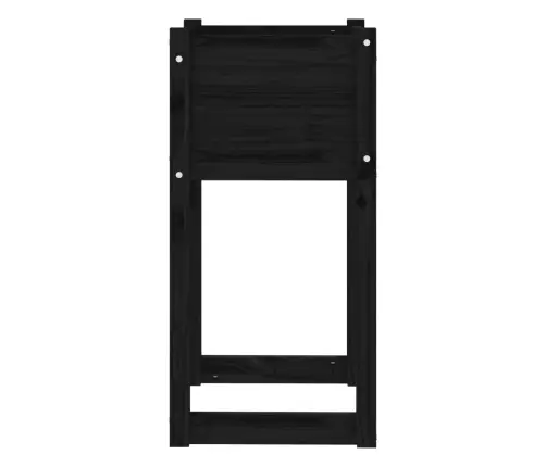 Loveliai, 2Vnt., Juodi, 40X40X81cm Pušies Medienos Masyvas