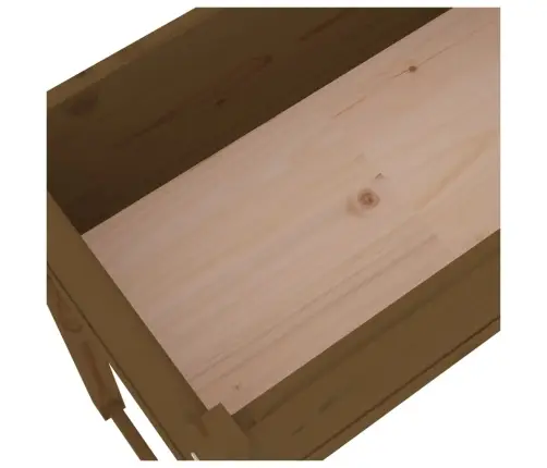 Puķu Kaste, Medus Brūna, 78X40X81 Cm, Priedes Masīvkoks Vidaxl