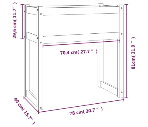 Puķu Kaste, Medus Brūna, 78X40X81 Cm, Priedes Masīvkoks Vidaxl