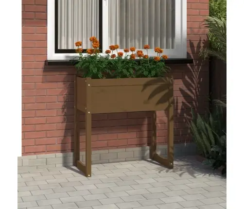 Puķu Kaste, Medus Brūna, 78X40X81 Cm, Priedes Masīvkoks Vidaxl