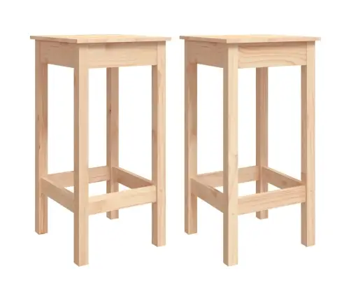 Bāra Krēsli, 2 Gab., 40X40X78 Cm, Priedes Masīvkoks Vidaxl
