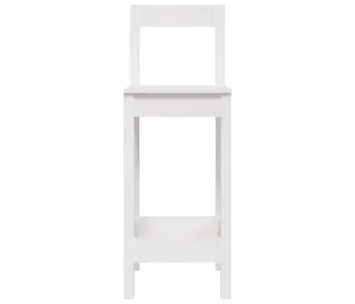 Bāra Krēsli, 2 Gab., Balti, 40X41,5X112 Cm, Priedes Masīvkoks Vidaxl