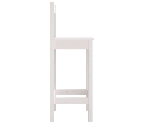Baaritoolid 2 Tk, Valge, 40X41,5X112 cm Männipuit