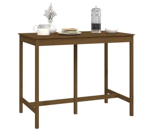 Baro Stalas, Medaus Rudas, 140X80X110cm Pušies Masyvas