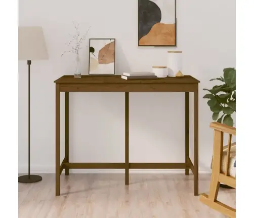 Baro Stalas, Medaus Rudas, 140X80X110cm Pušies Masyvas