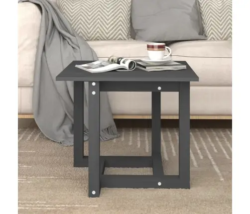 Kavos Staliukas, Pilkas, 50X50X45cm Pušies Medienos Masyvas