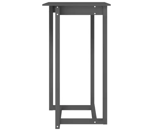 Bāra Galds, Pelēks, 60X60X110 Cm, Priedes Masīvkoks Vidaxl