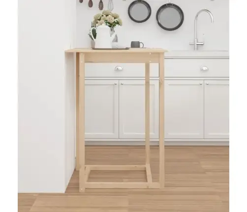 Bāra Galds, 80X80X110 Cm, Priedes Masīvkoks Vidaxl