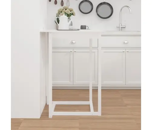 Baarilaud, Valge, 80 X 80 X 110 cm Männipuit