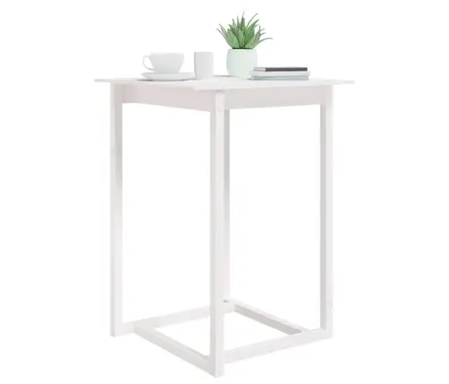 Baarilaud, Valge, 80 X 80 X 110 cm Männipuit