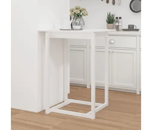 Baarilaud, Valge, 80 X 80 X 110 cm Männipuit