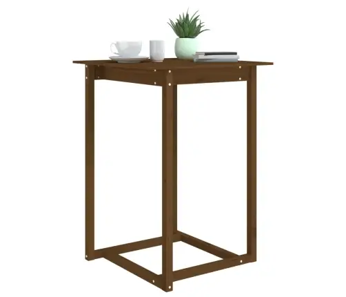 Bāra Galds, Medus Brūns, 80X80X110 Cm, Priedes Masīvkoks Vidaxl