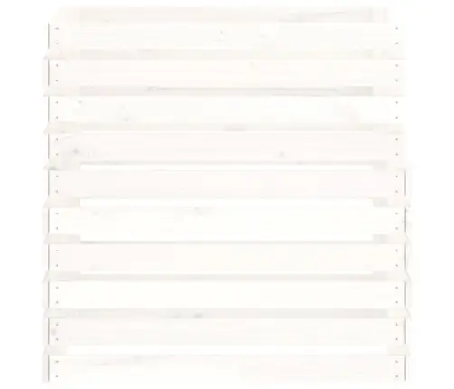 Komposto Dėžė, Balta, 80X80X78cm Pušies Medienos Masyvas