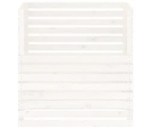 Komposto Dėžė, Balta, 100X100X102cm Pušies Medienos Masyvas