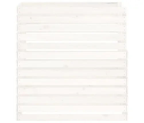 Komposto Dėžė, Balta, 100X100X102cm Pušies Medienos Masyvas