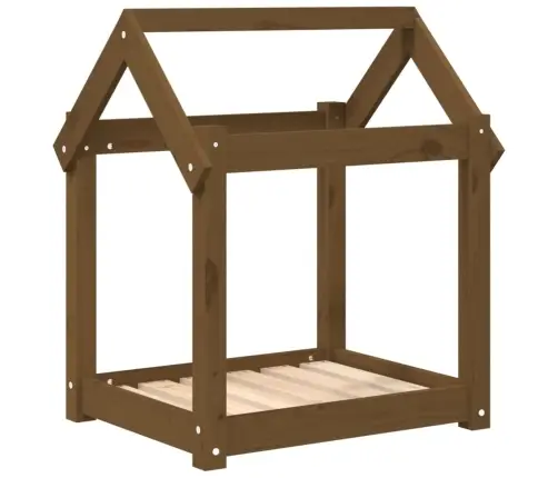 Suņu Gulta, Medus Brūna, 61X50X70 Cm, Priedes Masīvkoks Vidaxl