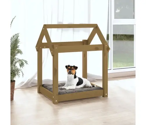 Suņu Gulta, Medus Brūna, 61X50X70 Cm, Priedes Masīvkoks Vidaxl