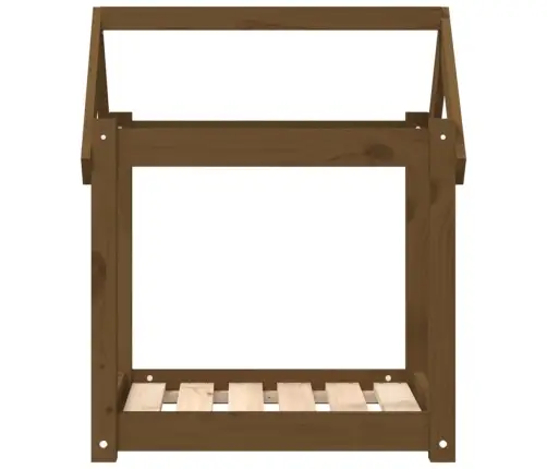 Suņu Gulta, Medus Brūna, 61X50X70 Cm, Priedes Masīvkoks Vidaxl