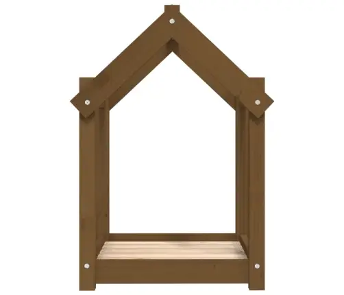 Suņu Gulta, Medus Brūna, 61X50X70 Cm, Priedes Masīvkoks Vidaxl